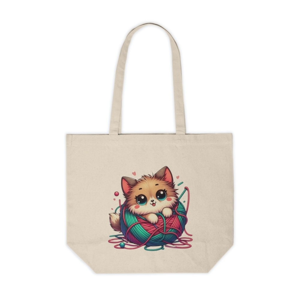 Cat In A Ball of Yarn Custom Tote Bag